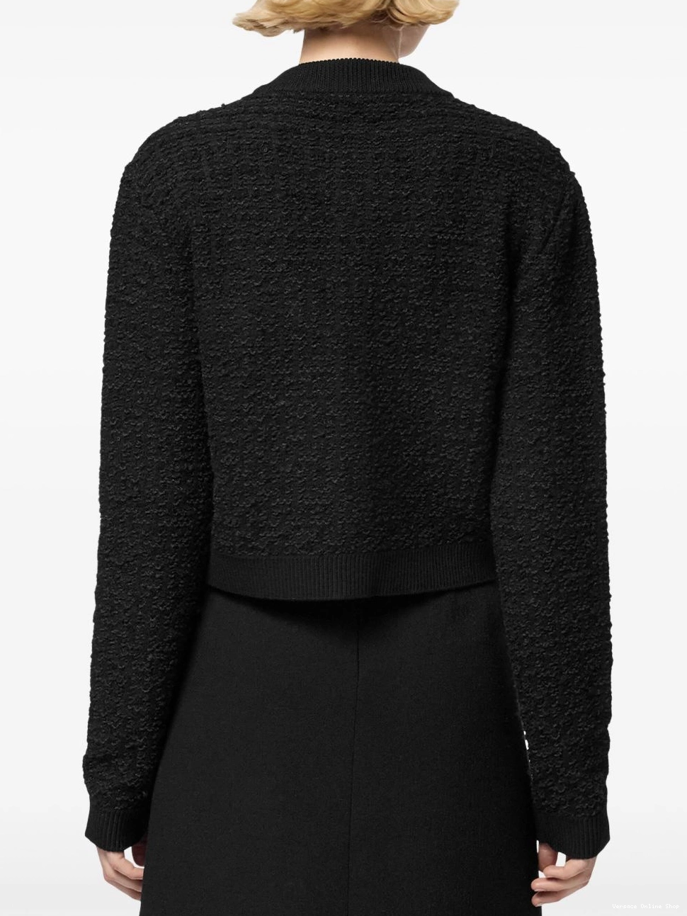 Affordable boucle jacket Versace tweed Women 0809